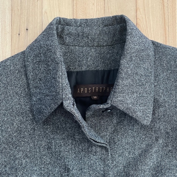 Apostrophe Paris Gray Wool Blend Blazer Jacket - Sz EU 38 (S) - Picture 6 of 16
